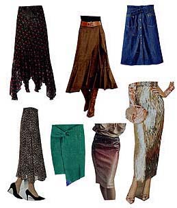 So many skirts styles to choose from 